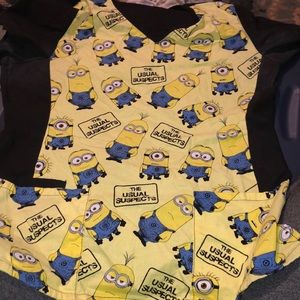 Minion scrub top